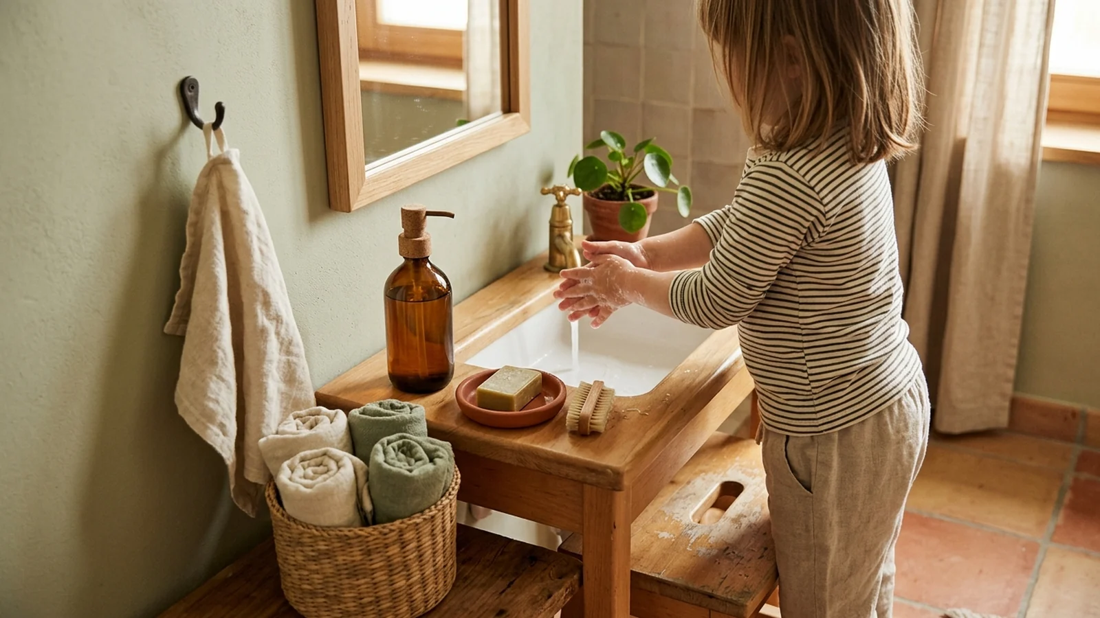 Montessori Bathroom Setup for Toddlers: A Simple Guide to Real Independence