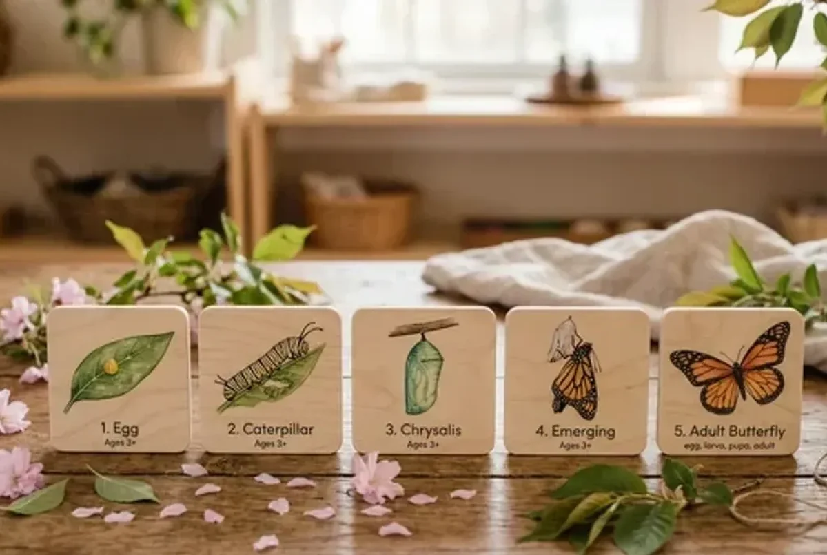 Montessori Life Cycle Activities for Toddlers: Butterfly, Frog, Flower & More