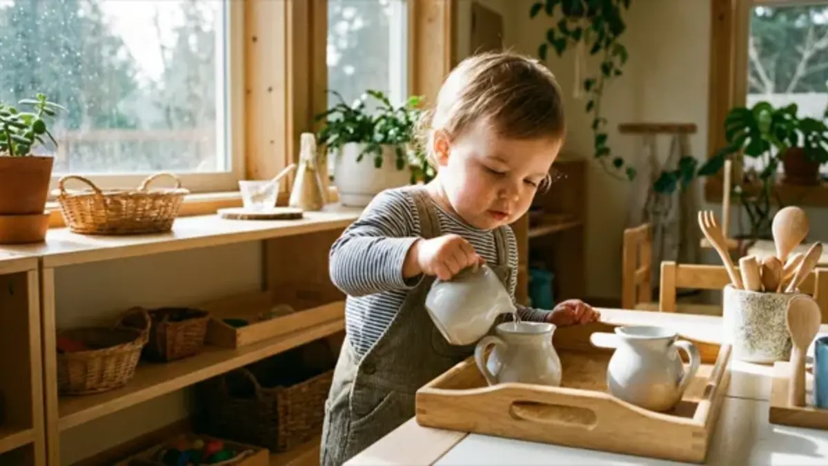 Montessori practical life activities for preschool-age children