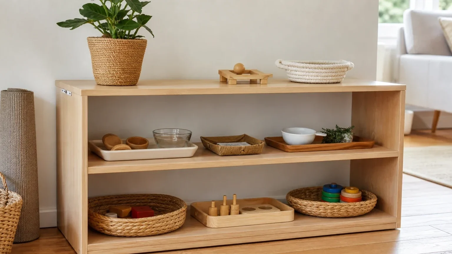 How to Set Up a Montessori Shelf at Home: Step by Step